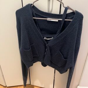 Women's navy Sweater Set